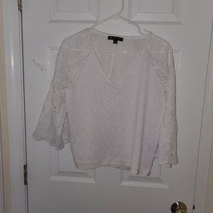 White cotton sumner sweater